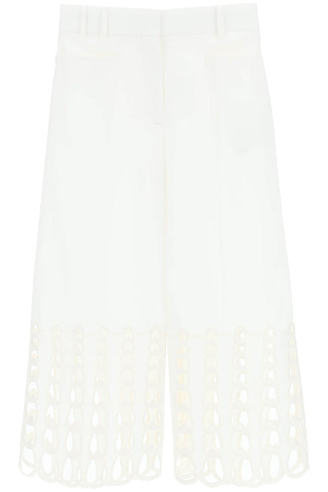 STELLA McCARTNEY cropped pants with embroidered hem