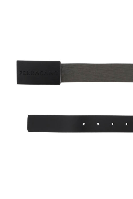 FERRAGAMO reversible plate buckle belt