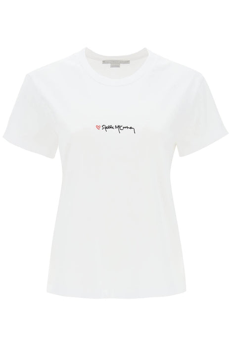 STELLA McCARTNEY t-shirt with embroidered signature