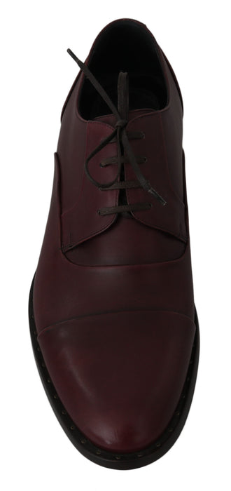 Dolce & Gabbana Elegant Bordeaux Leather Dress Shoes