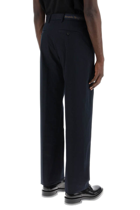 ALEXANDER MCQUEEN chino pants with logo lettering on the