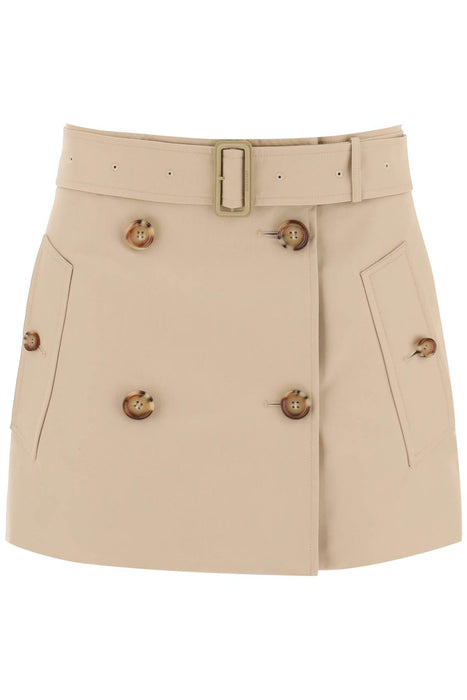 BURBERRY gabardine mini trench skirt