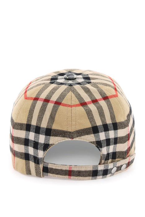 BURBERRY check cotton baseball cap