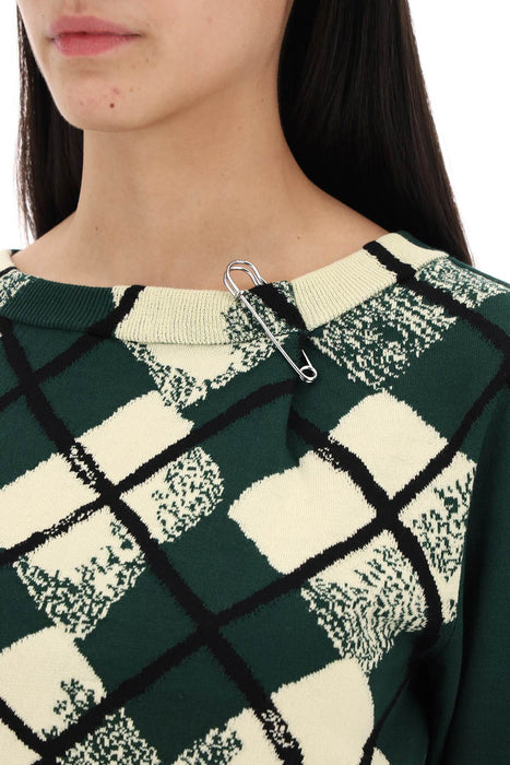 BURBERRY "cropped diamond pattern pullover