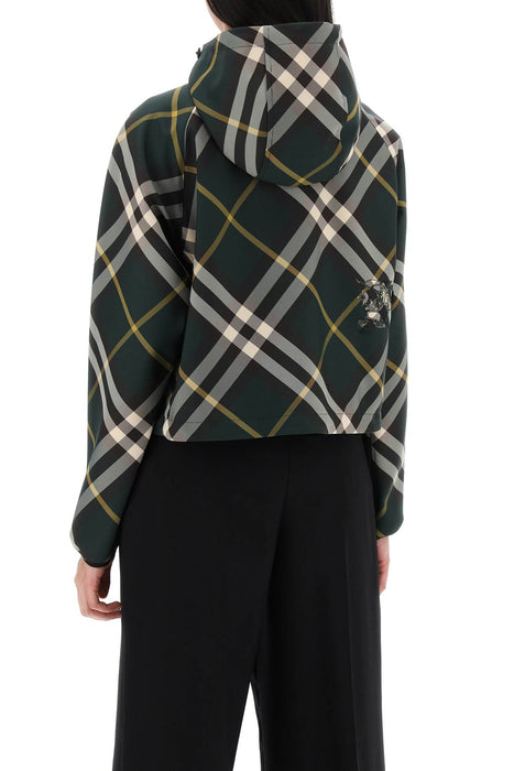 BURBERRY lightweight check cropped jacket