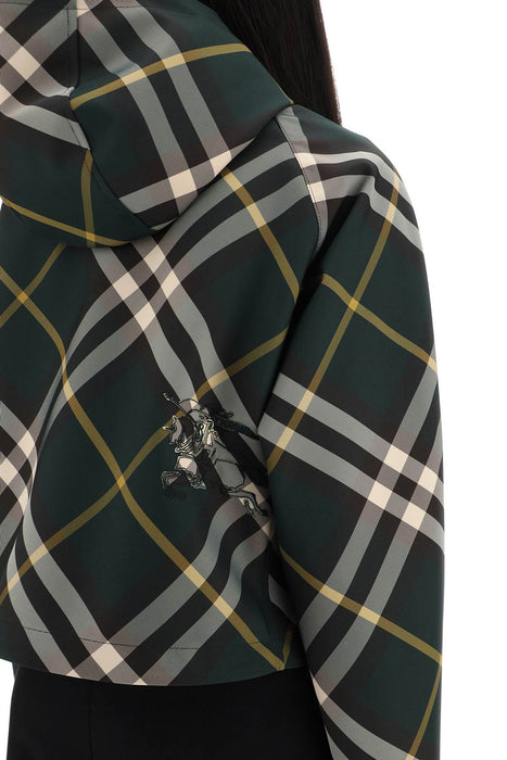 BURBERRY lightweight check cropped jacket