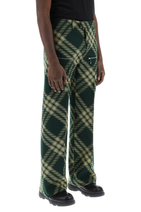 BURBERRY straight cut checkered pants