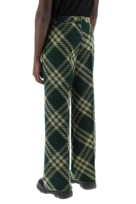 BURBERRY straight cut checkered pants