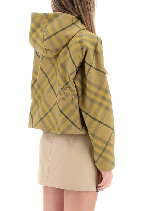 BURBERRY burberry check cropped jacket