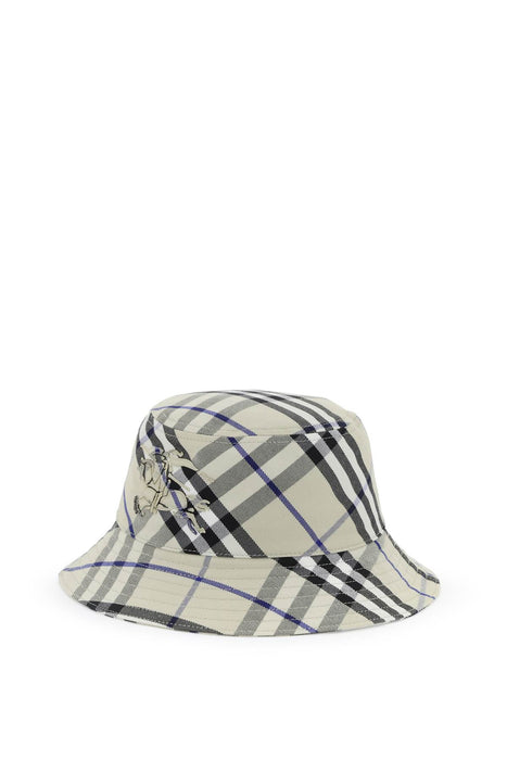 BURBERRY ered cotton blend bucket hat with nine words