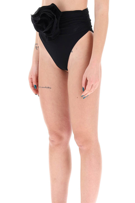 MAGDA BUTRYM high-waisted bikini briefs with flower clip