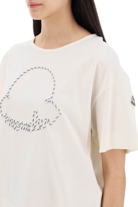 MONCLER t-shirt with nautical rope logo design