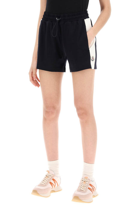 MONCLER sporty shorts with nylon inserts