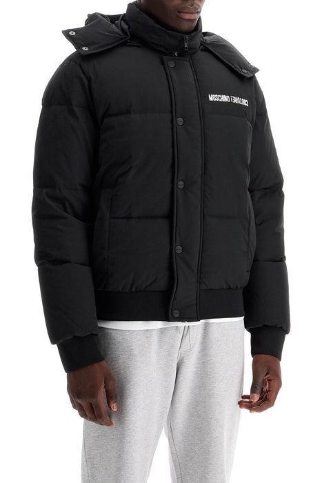 MOSCHINO high-neck down jacket with hood