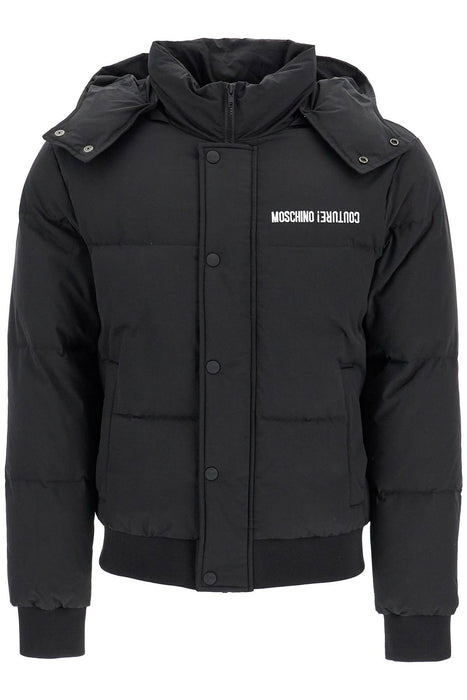 MOSCHINO high-neck down jacket with hood