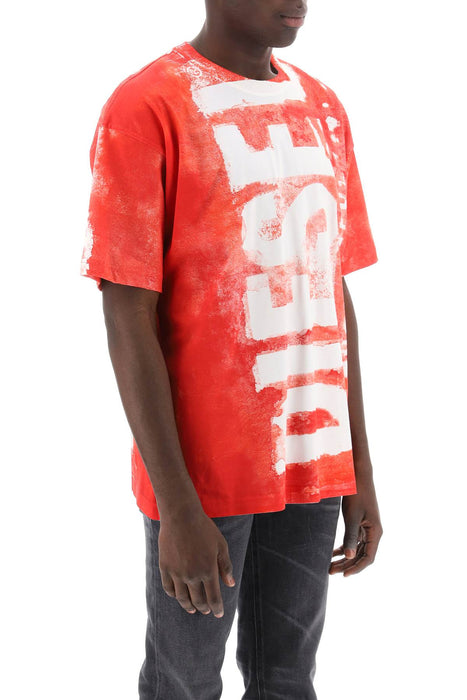 DIESEL printed t-shirt with oversized logo