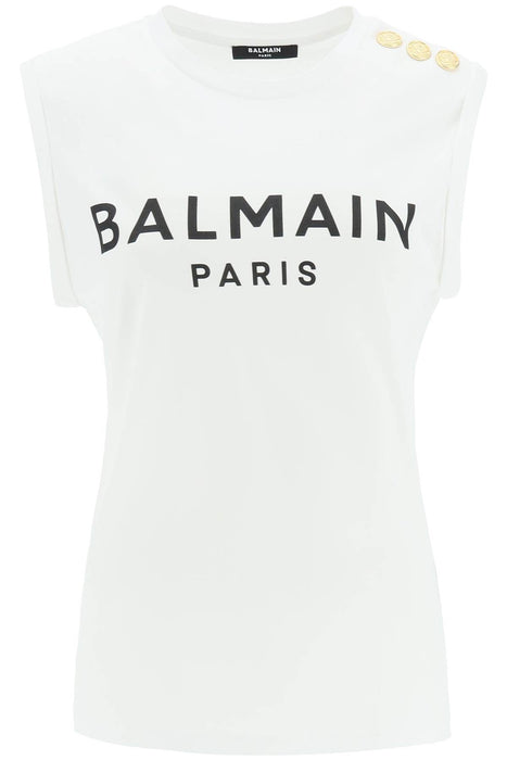 BALMAIN logo top with embossed buttons