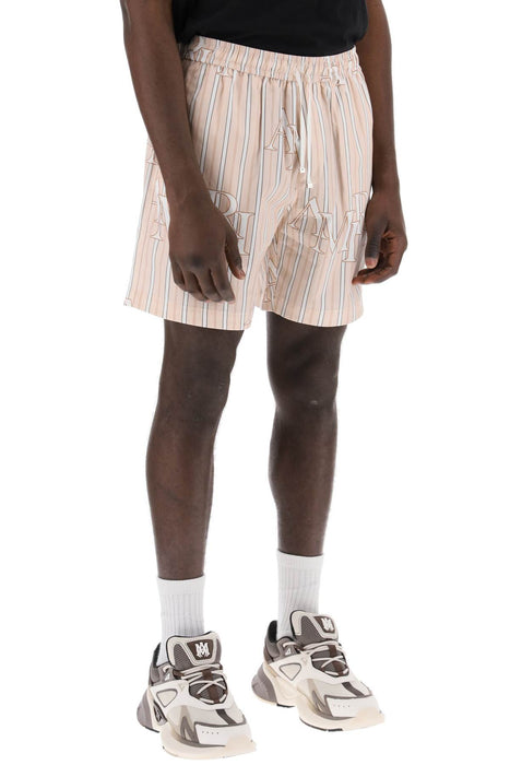 AMIRI stripe technical poplin bermuda shorts with logo



"striped