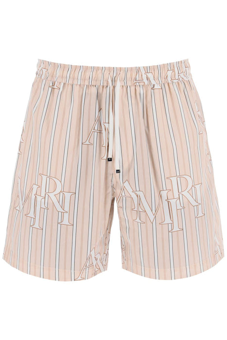 AMIRI stripe technical poplin bermuda shorts with logo



"striped