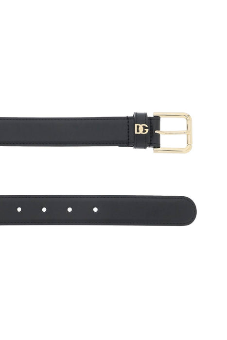 DOLCE & GABBANA dg logo leather belt