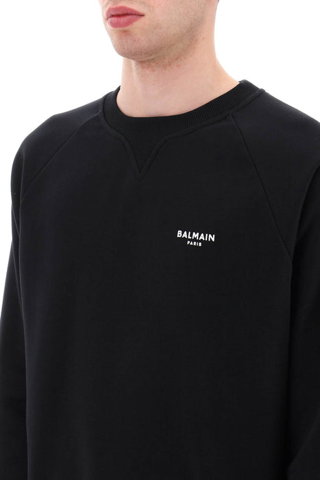 Balmain crew-neck sweatshirt with flocked logo