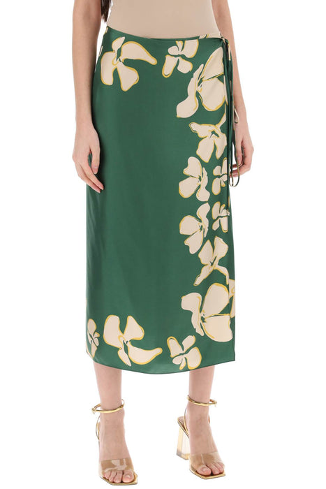 RAQUEL DINIZ s silk floral wrap skirt