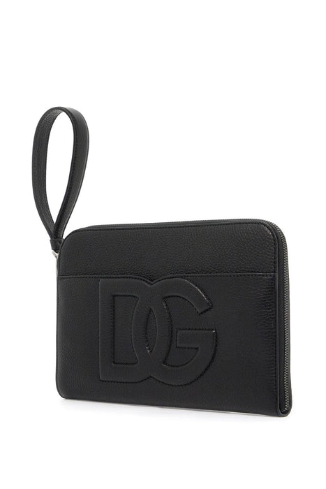 DOLCE & GABBANA "embossed leather media pouch