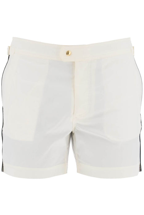 TOM FORD "contrast piping sea bermuda shorts