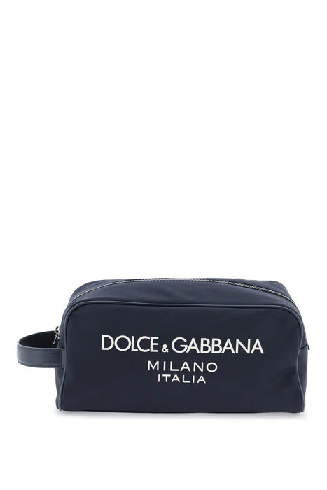 DOLCE & GABBANA rubberized logo beauty case