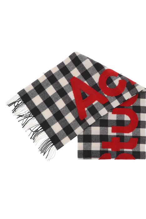ACNE STUDIOS "checked scarf with logo pattern"