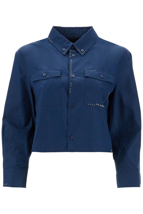 MARNI cropped shirt with stitching details