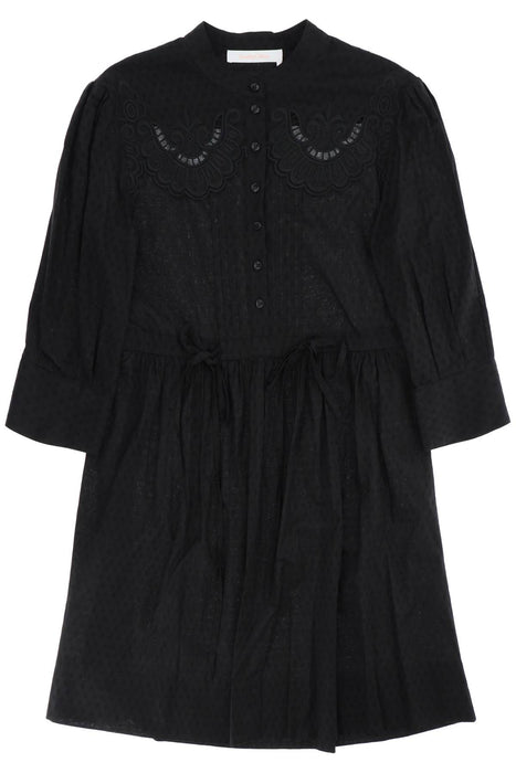 See by chloe embroidered shirt dress