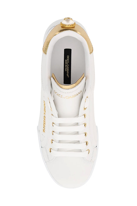 DOLCE & GABBANA portofino sneakers with pearl