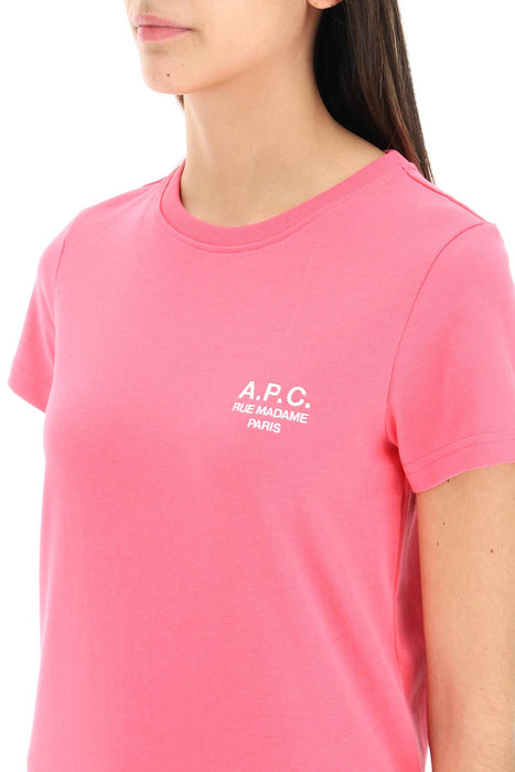A.P.C. new denise' t-shirt with logo embroidery