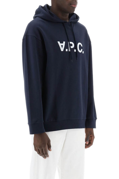 A.P.C. milo hoodie with flocked logo print