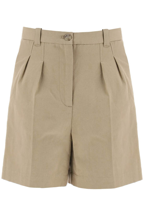 A.P.C. cotton and linen nola shorts for