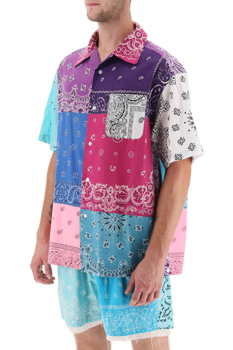 Children of the discordance short-sleeved patchwork shirt with bandana prints
