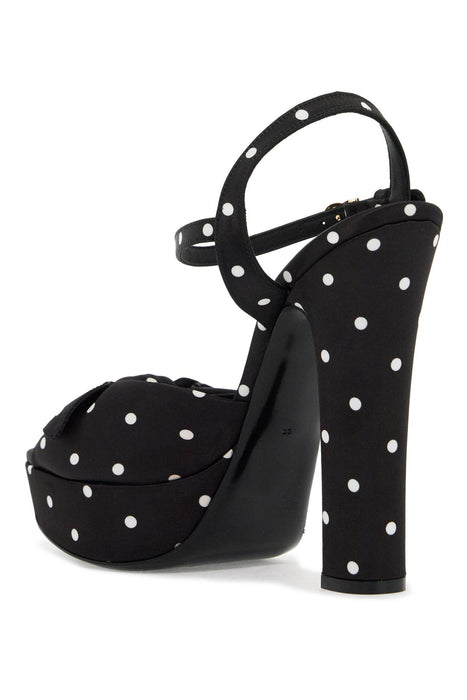 DOLCE & GABBANA "keira polka dot satin platform sandals