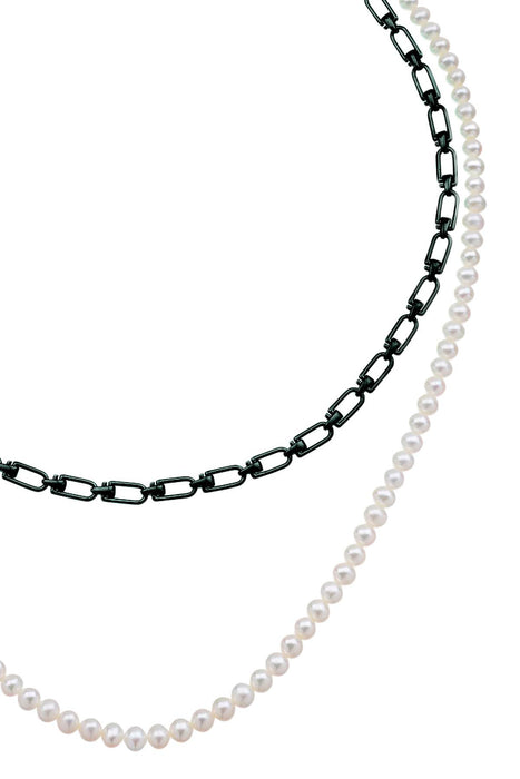 EERA reine' double necklace with pearls