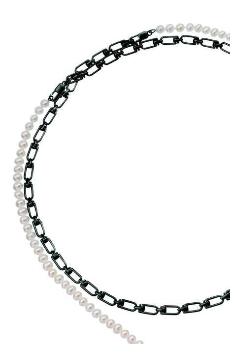 Eera 'reine' double necklace with pearls