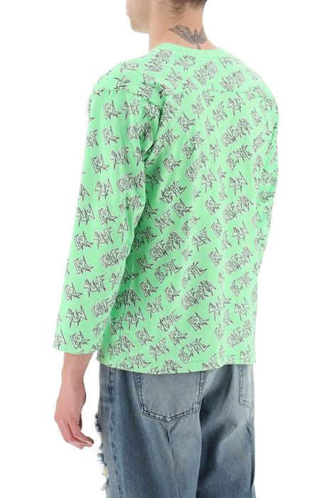 ERL waffle' long sleeved t-shirt with all-over print