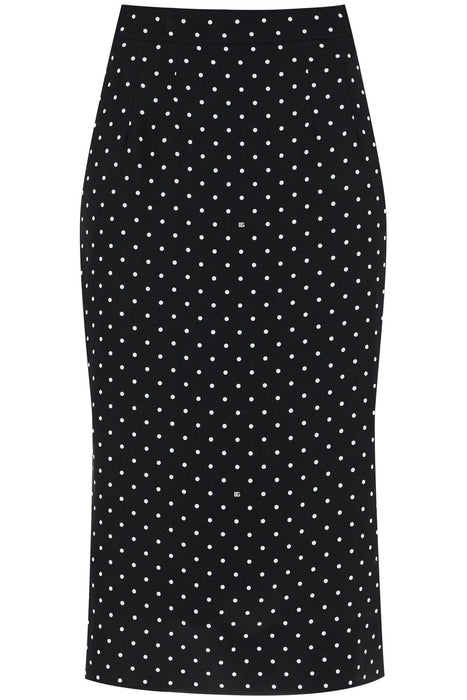 DOLCE & GABBANA stretch charmeuse pencil skirt