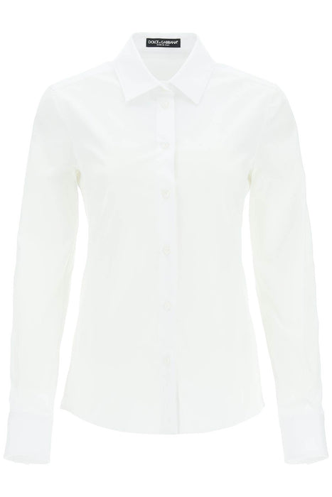 DOLCE & GABBANA slim-fit stretch poplin shirt