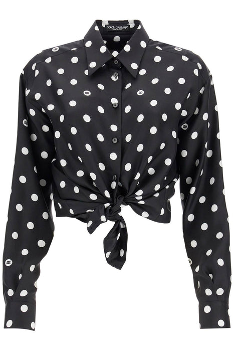 DOLCE & GABBANA silk polka dot print blouse