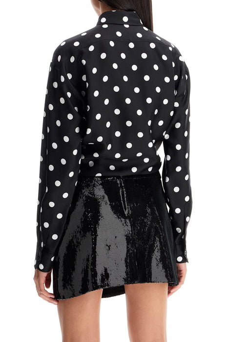 DOLCE & GABBANA silk polka dot print blouse