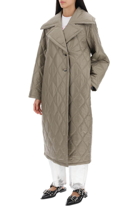 GANNI quilted oversized coat