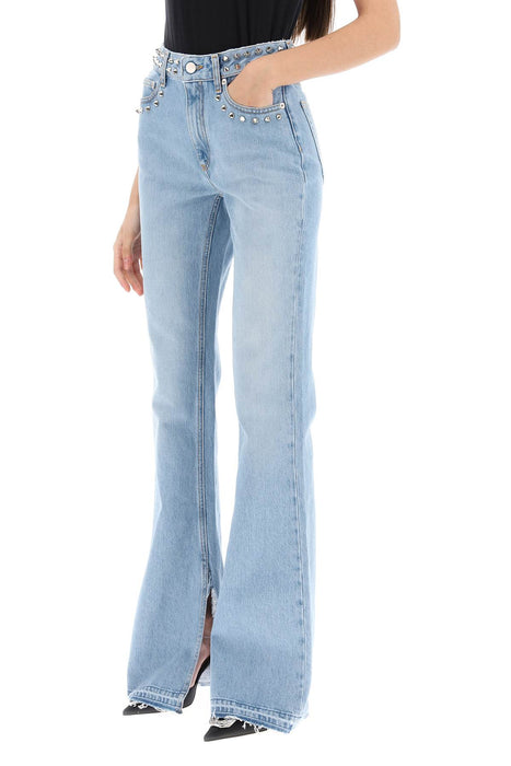 Alessandra rich flared jeans with studs