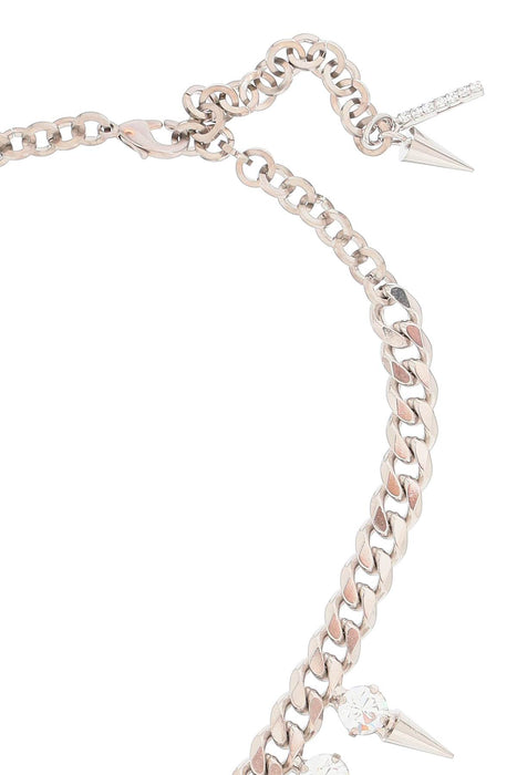 ALESSANDRA RICH choker with crystals and spikes