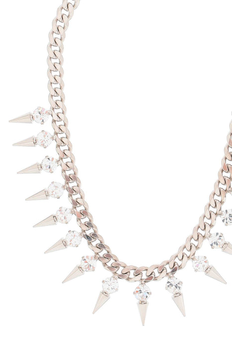 ALESSANDRA RICH choker with crystals and spikes