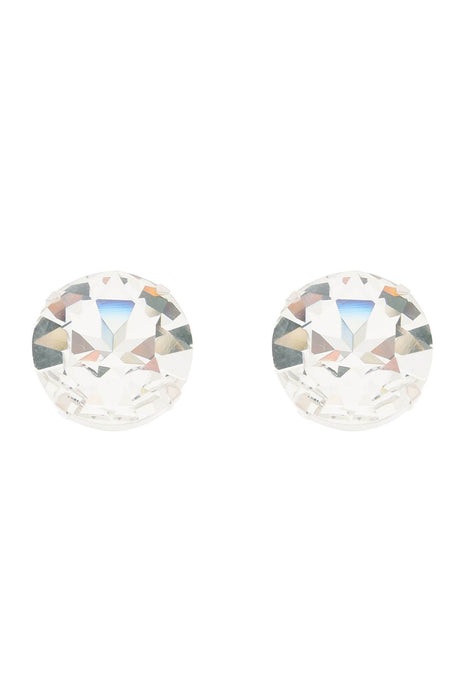 ALESSANDRA RICH large crystal clip-on earrings